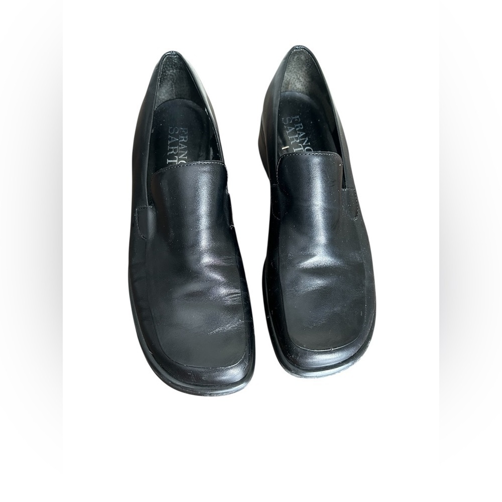Franco Sarto Black Leather Women's Slip-On Loafers Size 8 - Picture 5 of 11